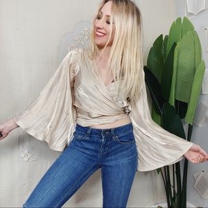 M Silky Wrap Top